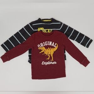 Lot of 2 Jumping Beans Toddler Boy Long Sleeve Shirts (3T)